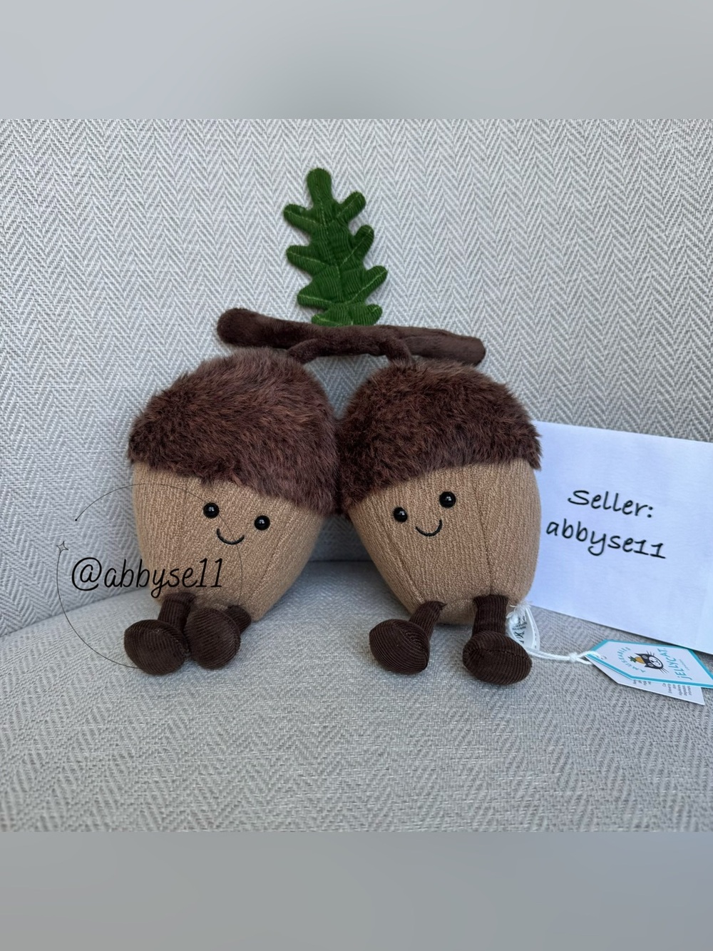 Jellycat Amuseables Ort & Tum Acorns - Authentic - New With Tags - Fast Ship